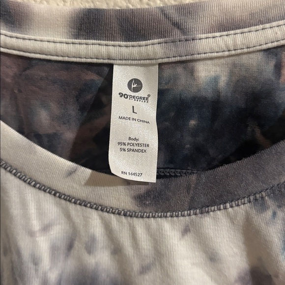 90 Degree by Reflex Faded Indigo Tie Dye Tee - Picture 4 of 4